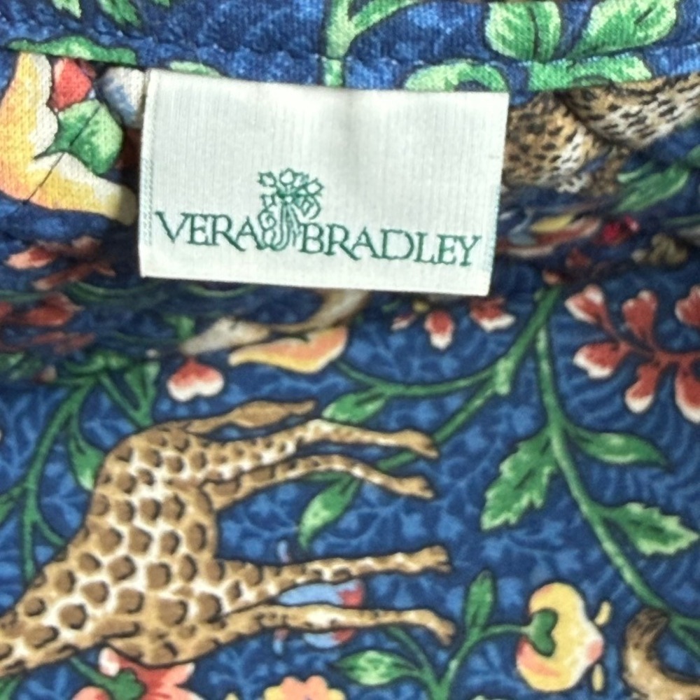 Vintage Vera Bradley Animal Kingdom Shoulder Bag Safari Print Retired Quilted - Picture 3 of 14